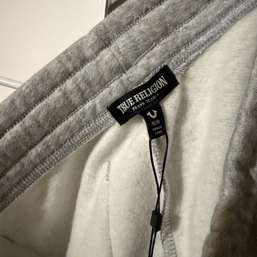 True Religion Gray and Pink Rhinestone Sweats